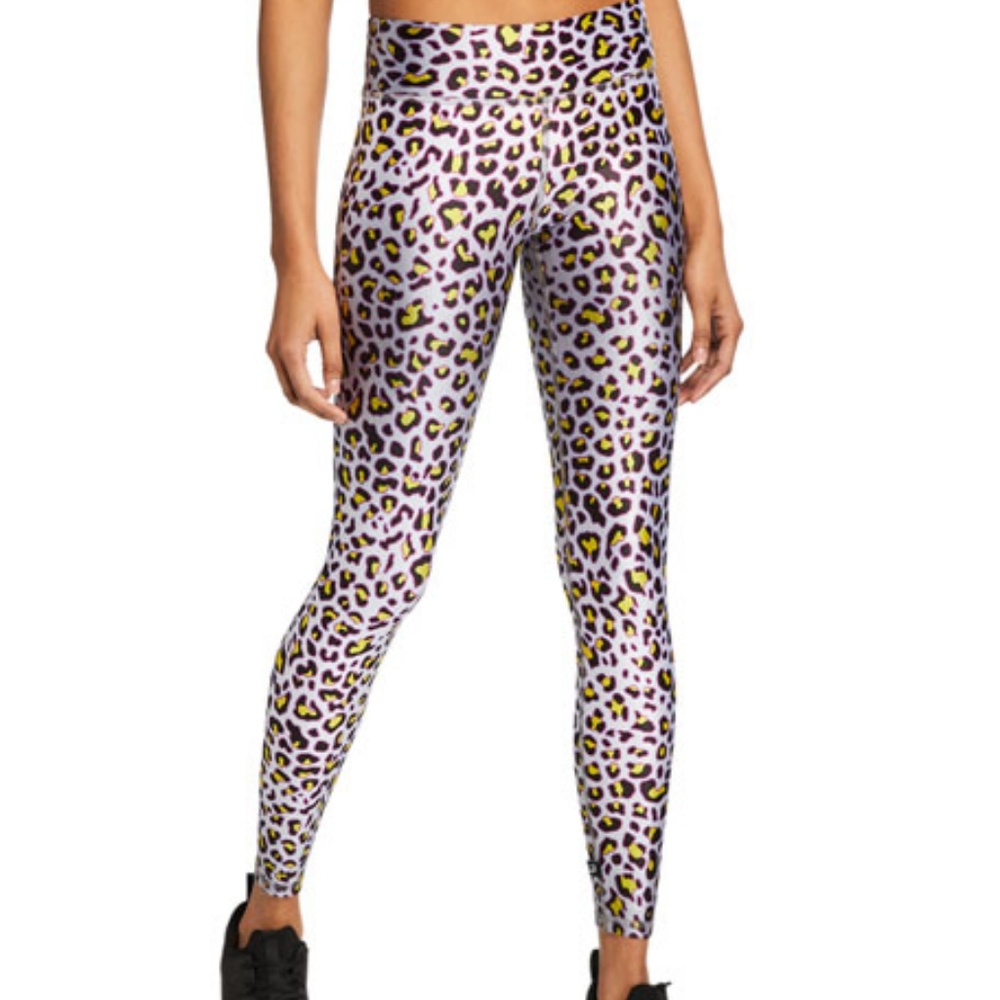 NWT Terez Metallic Cheetah Tall Band Leggings
